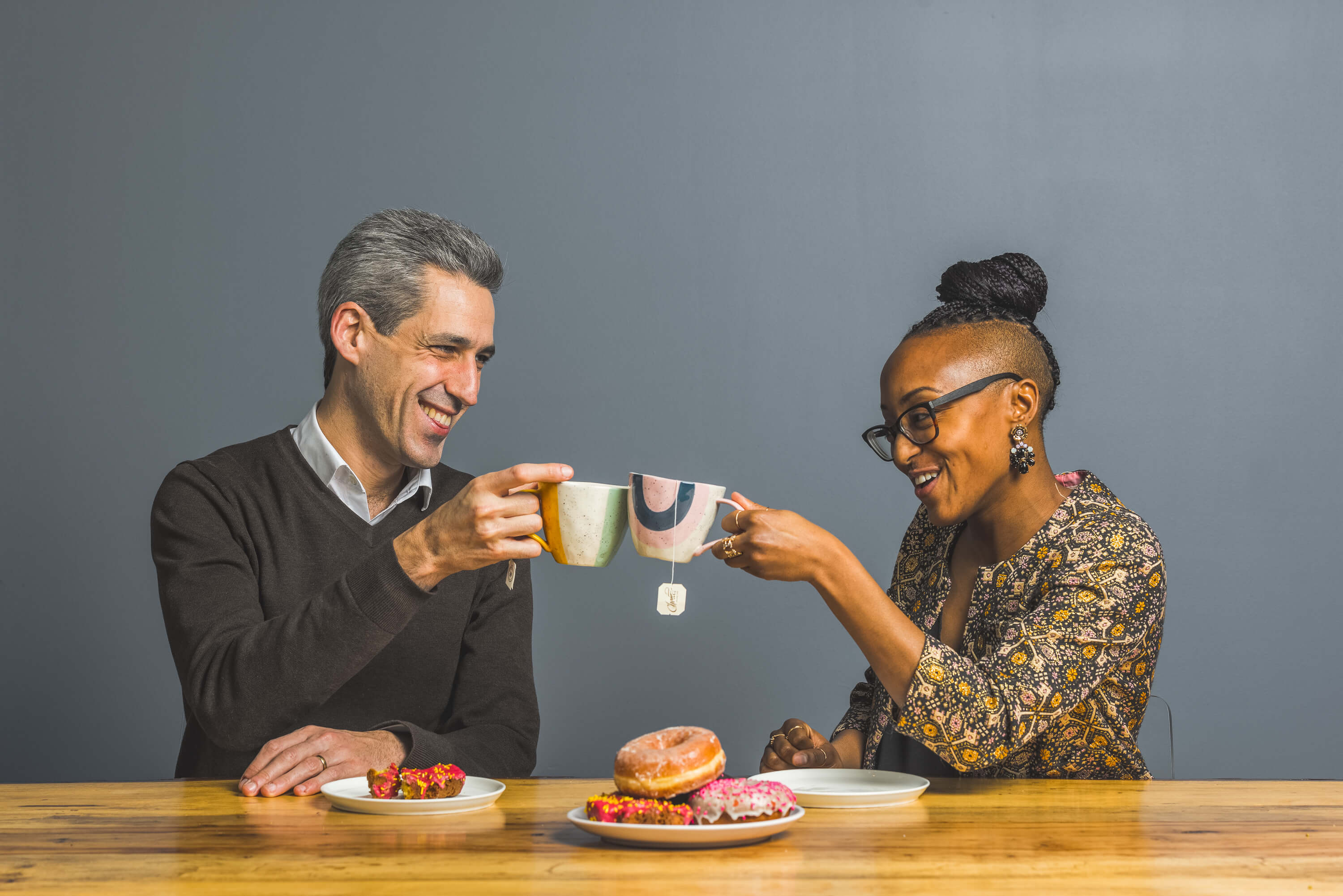 Glenance Green and Daniel Biss sit down and share their opinions over coffee.